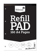 Refill Pad A4 Plain Black 80 Sheet 6pk