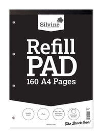 Refill Pad A4 Plain Black 80 Sheet 6pk