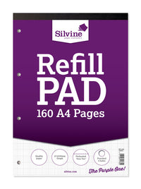 Refill Pad A4 Purple Graph 160 Pages 6pk