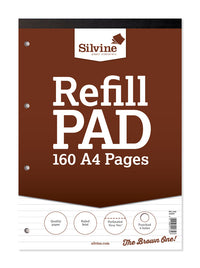 Refill Pad A4 Brown Ruled 160 Pages 6pk