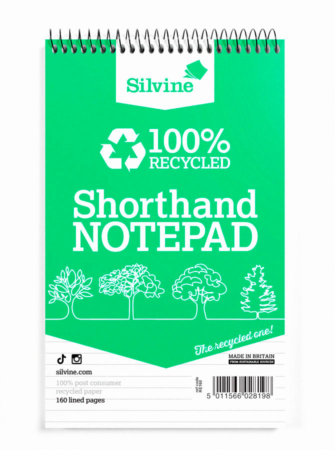 Recycled Shorthand Pad 127x203mm 12pk