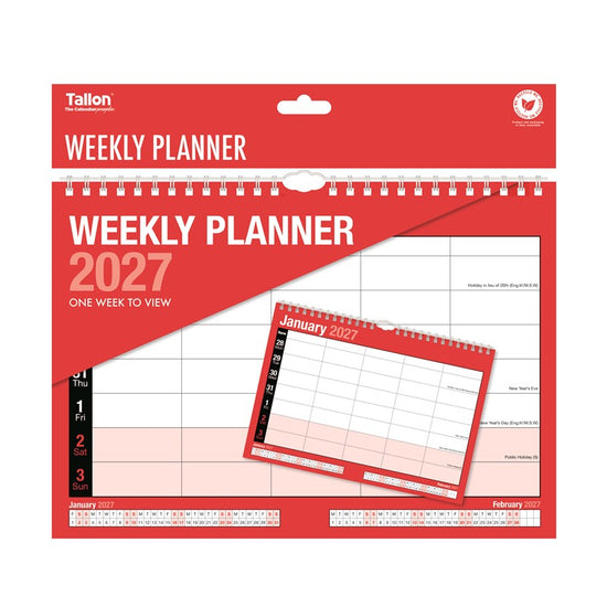 Calendar WTV Red & Black 2027 12pk
