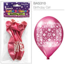 Simon Elvin Birthday Girl Satin 11" Latex 6pk