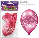 Simon Elvin Birthday Princess 11" Latex 6pk