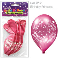 Simon Elvin Birthday Princess 11" Latex 6pk