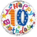 Age 10 Happy Birthday 18" Foil Balloon
