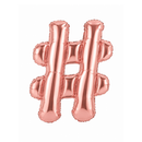Northstar Foil Balloon Rose Gold Hashtag 16"
