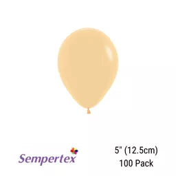 Sempertex Peach Blush 5" Latex Balloons 100pk