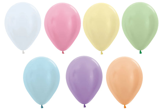 Sempertex Satin Assorted 5" Latex Balloons 100pk