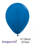Sempertex Metallic Blue 5" Latex Balloons 100pk
