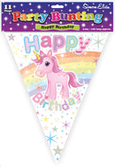 Happy Birthday Unicorn Flag Bunting 12ft