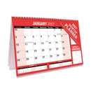 Calendar Desktop Planner Red & Black 2027 12pk