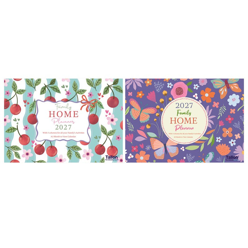 Organiser Calendar Cherry & Butterfly 2027 12pk