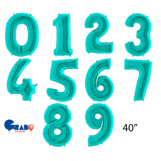 Grabo Foil Balloon Tiffany 40" Numbers 0 - 9
