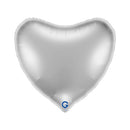 Grabo Silver 36" Heart Foil Balloon