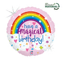 Grabo Magical Rainbow Birthday 18" Foil Balloon