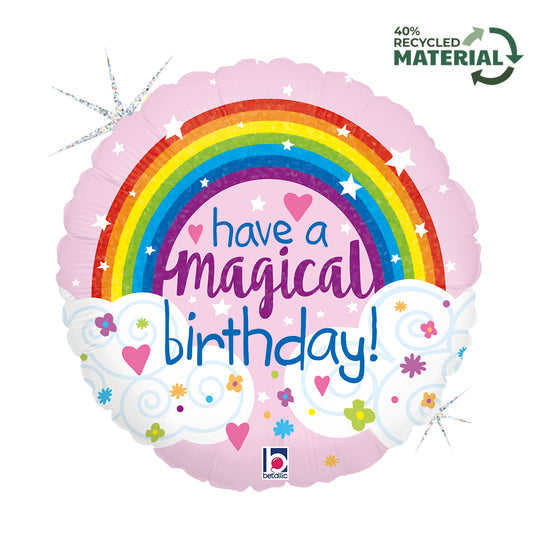 Grabo Magical Rainbow Birthday 18" Foil Balloon