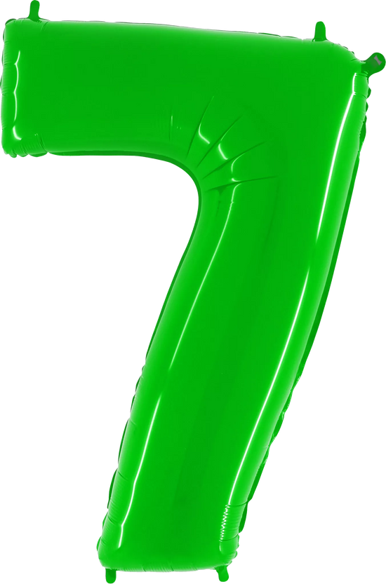 Grabo Foil Balloon Hot Lime Fluo 40" Number 7