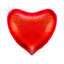 Grabo Red Glitter Holo 36" Heart Foil Balloon