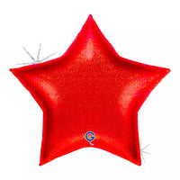 Grabo Glitter Red 36" Star Foil Balloon