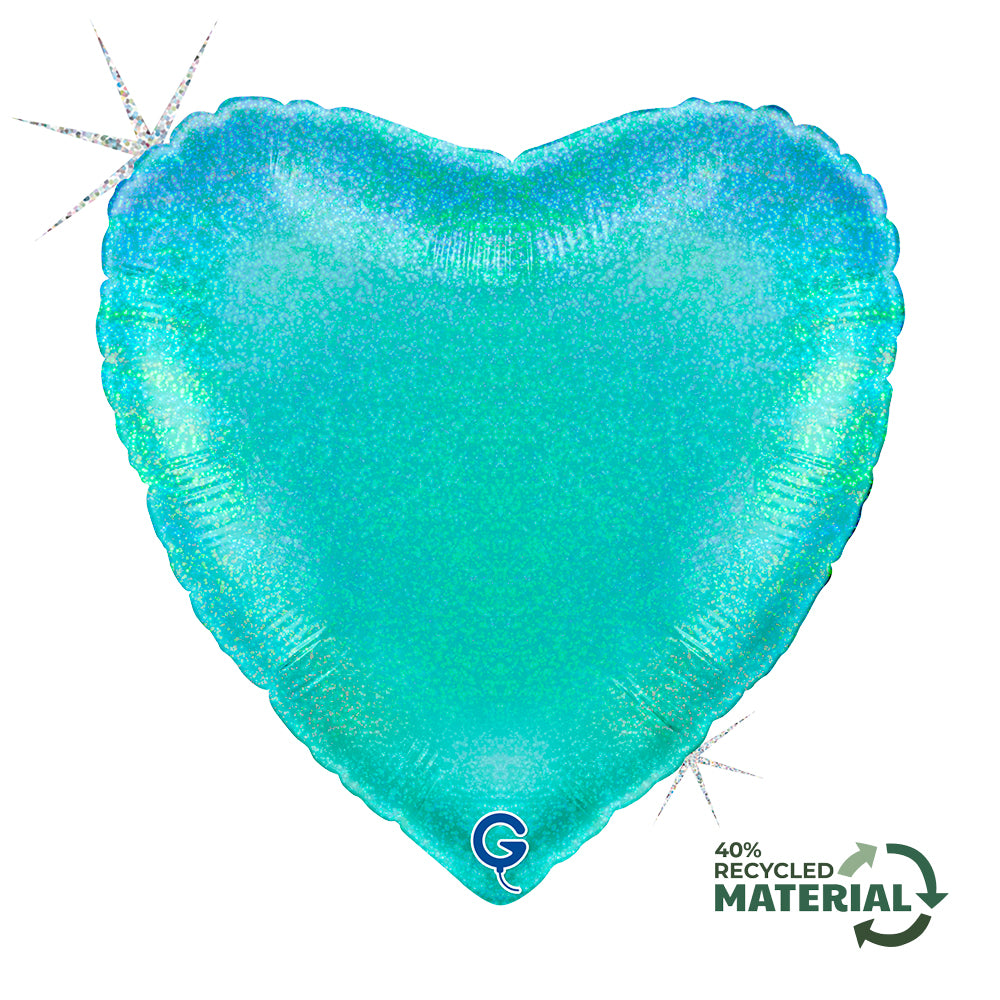 Grabo Tiffany Glitter Holo 18" Heart Foil Balloon