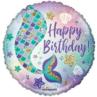 APAC Birthday Mermaid Tail 18" Foil Balloon