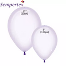 Sempertex Crystal Clear Lilac Latex Balloons 12" - 50pk
