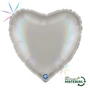Grabo Platinum Pure Holo 18" Heart Foil Balloon