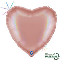 Grabo Platinum Rose Holo 18" Heart Foil Balloon
