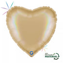 Grabo Champagne Rainbow Holo 18"  Heart Foil