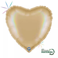 Grabo Champagne Rainbow Holo 18"  Heart Foil