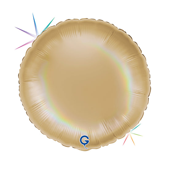 Grabo Platinum Champagne Holo 18" Round Foil