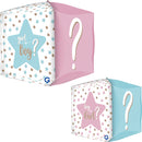 Grabo Gender Reveal 15" 4D Cube Foil Balloon