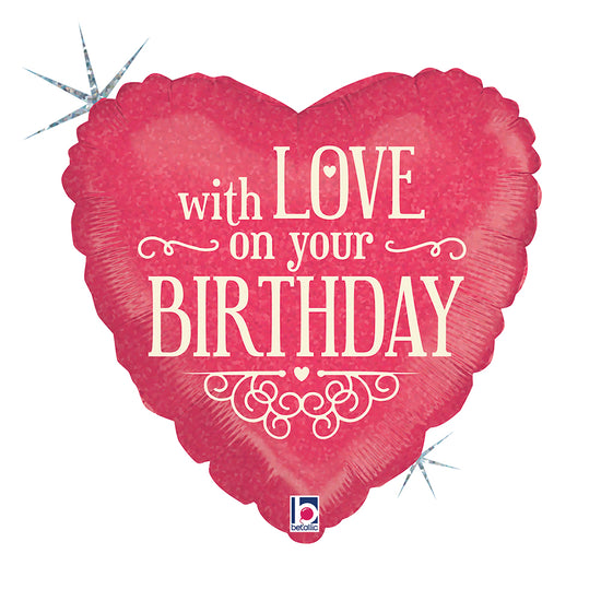 Grabo Love On Your Birthday 18" Foil Balloon