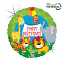 Grabo Jungle Animals Birthday 18" Foil Balloon