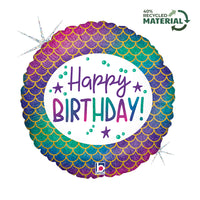 Grabo Glitter Mermaid Birthday 18" Foil Balloon