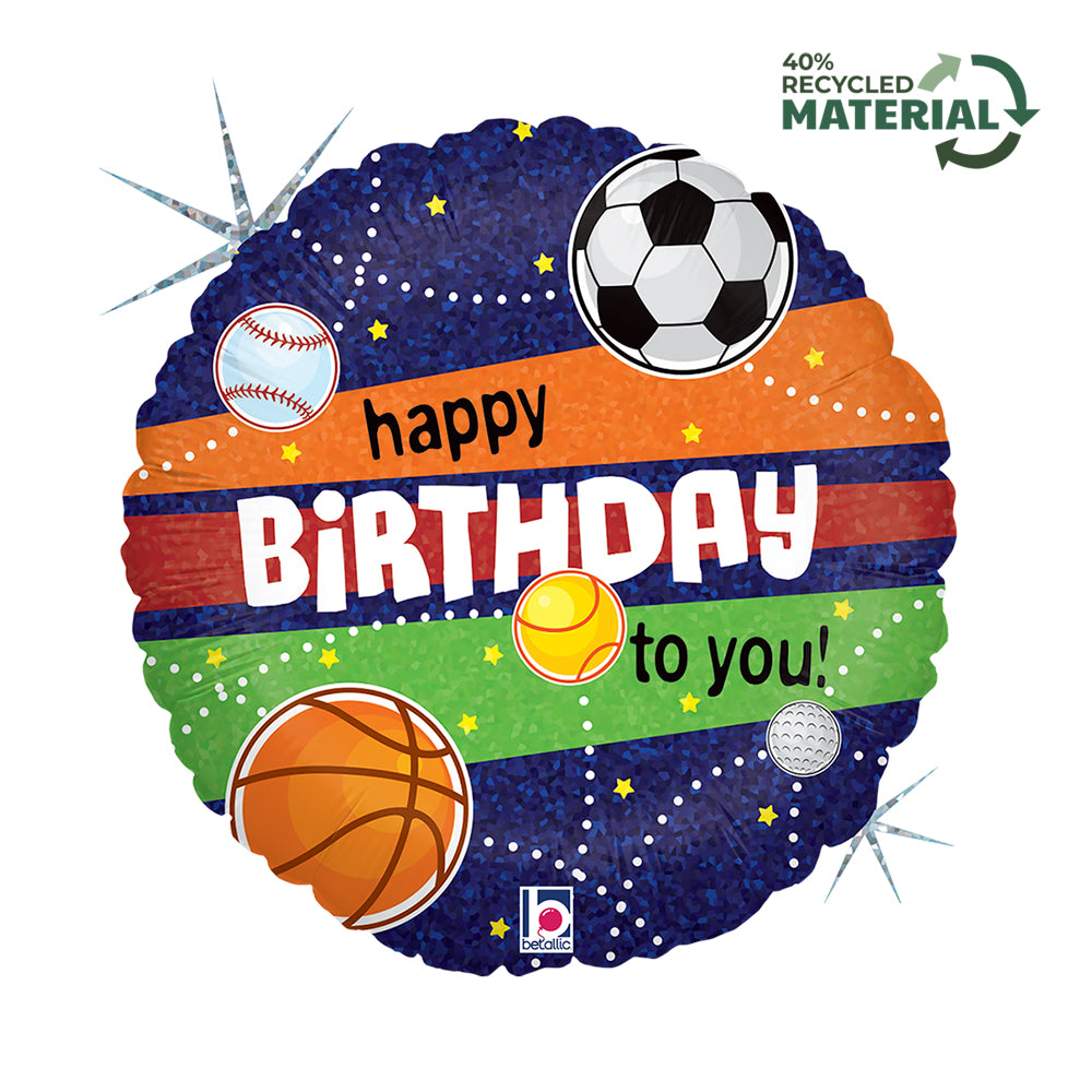 Grabo Sports Birthday 18" Foil Balloon