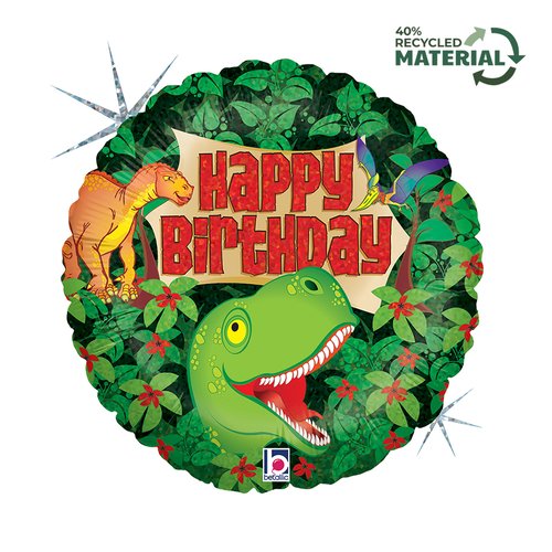 Grabo Dinosaur Birthday 18" Foil Balloon