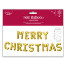 Merry Christmas Gold 14" Air Fill Foil Balloon