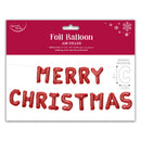 Merry Christmas Red 14" Air Fill Foil Balloon