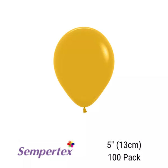 Sempertex Mustard 5" Latex Balloons 100pk