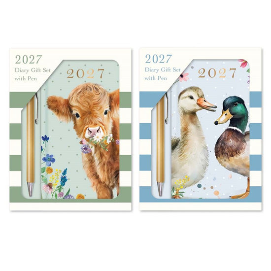 Diary Gift Set Slim WTV Animals 2027 12pk