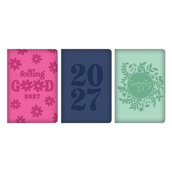 Diary Pocket WTV Bright Embossed PU 2027 18pk