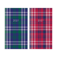 Diary Slim WTV Tartan Paper 2027 18pk