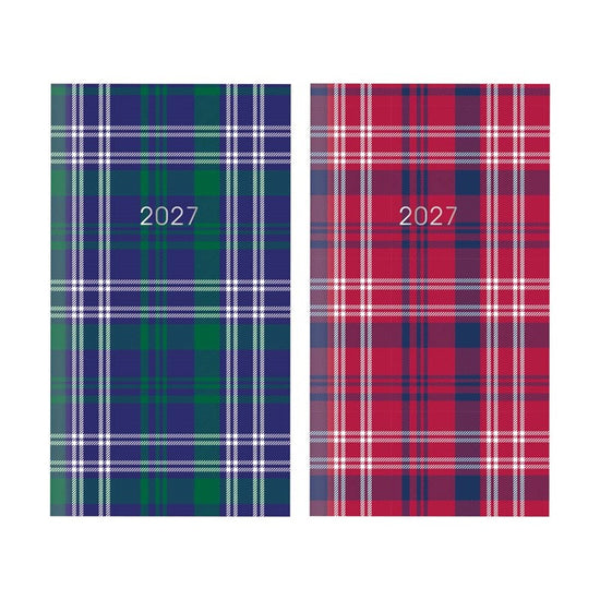 Diary Slim WTV Tartan Paper 2027 18pk