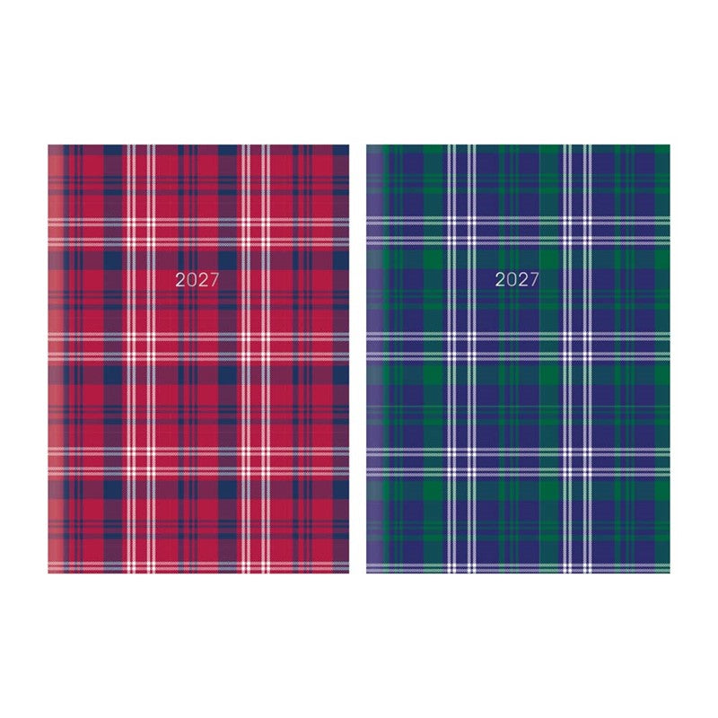 Diary A5 WTV Tartan Paper 2027 12pk