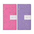 Diary Slim WTV Fabric Glitter Floral 2027 18pk