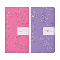 Diary Slim WTV Fabric Glitter Floral 2027 18pk