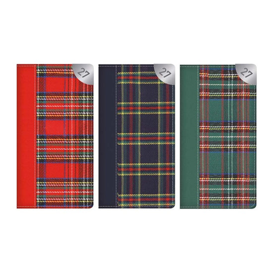 Diary Slim WTV Tartan Fabric 2027 18pk
