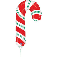 Christmas Candy Cane 14" Air Fill Foil Balloon